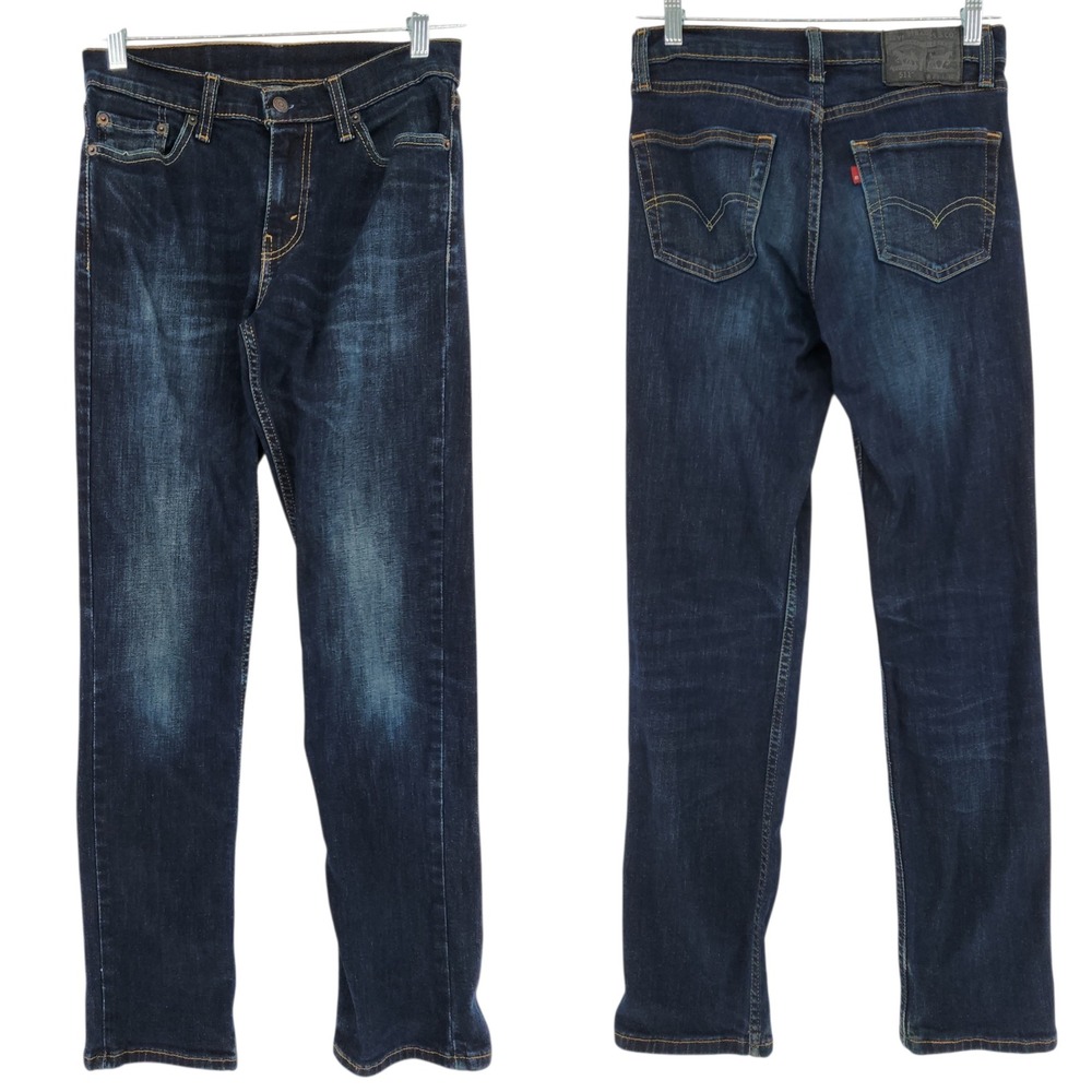 Levis 511 Jeans Mens 29X32* Dark Wash Denim Slim Straight Leg Classic‎ Blank Tab